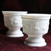 Milk Glass Vases - Lovely Pair of Vintage White Planters - Centerpieces - Wedding Decor - Home Decor - Set of 2