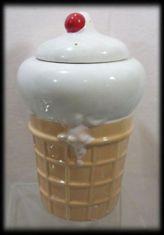 Vintage Cookie Jar Mccoy Ceramic Ice Cream Cone Sale Price 3042