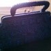 Vintage Navy Blue Straw Handbag "Sale Price"