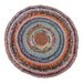 Reserved - Bohemian Braided Rug of Patchwork Vintage Fabrics 36"