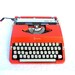 RESERVED FOR KARINA K. Red vintage typewriter Royal Litton 202