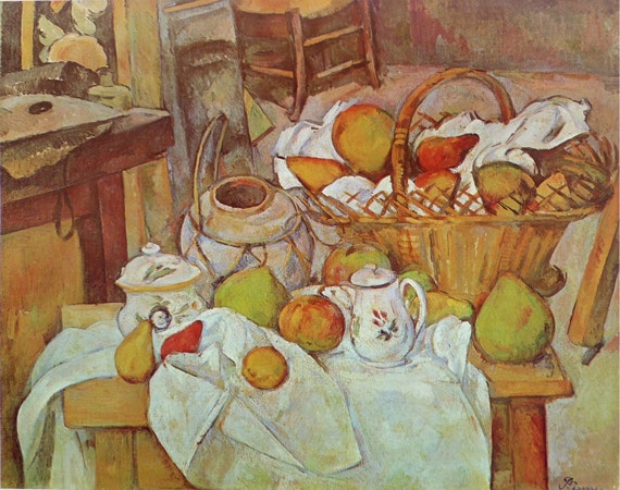 cezanne print kitchen table