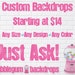 Custom Vinyl Photography Backdrops