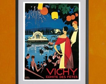 Vichy, Comite Des Fetes, 1926 - 8.5x11 Poster Print - also available in 13x19 - see listing details