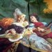 Vintage "French design" pillow fabric