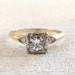 Antique Diamond Two Tone Engagement Ring