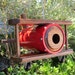 Bi-Plane Birdhouse - Red with Mahogany Red stained wood