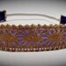 No Slip - 5/8th" Brown lace with purple backround Headband