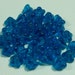 Capri Blue Baby Bell Flower 4x6mm, 36 Pieces Czech Glass, Item 83