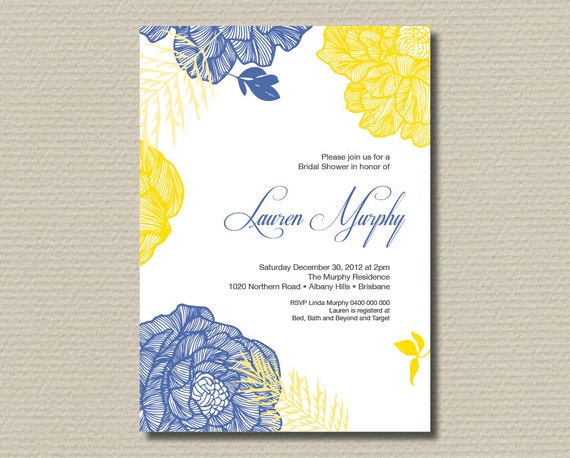 Yellow Wedding Shower Invitations 9