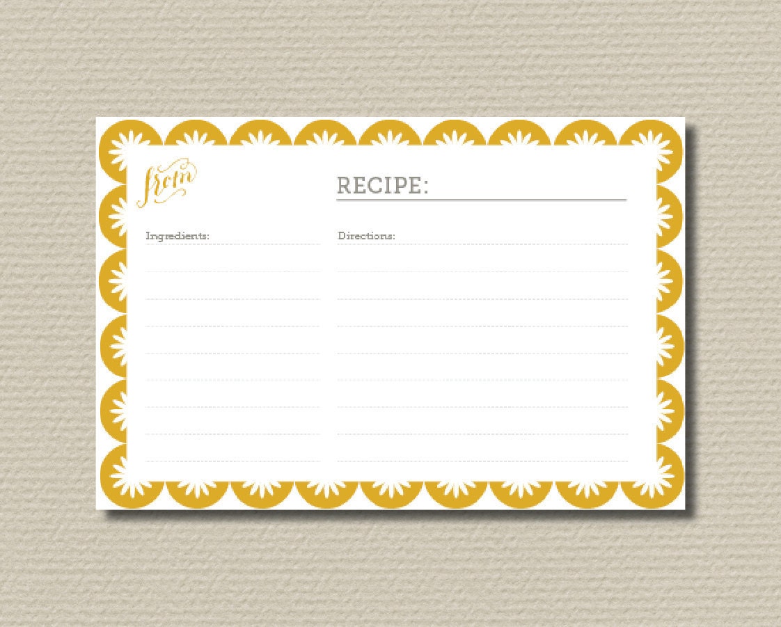 Recipe Cards For Bridal Shower Bridal shower recipe cards