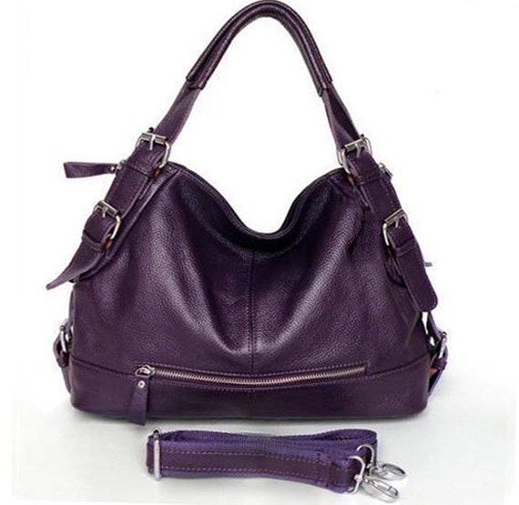 Items similar to Real Leather Urban Style Hobo Tote Handbag Shoulder ...