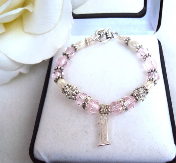 Babys 1st Birthday Bracelet Custom Made