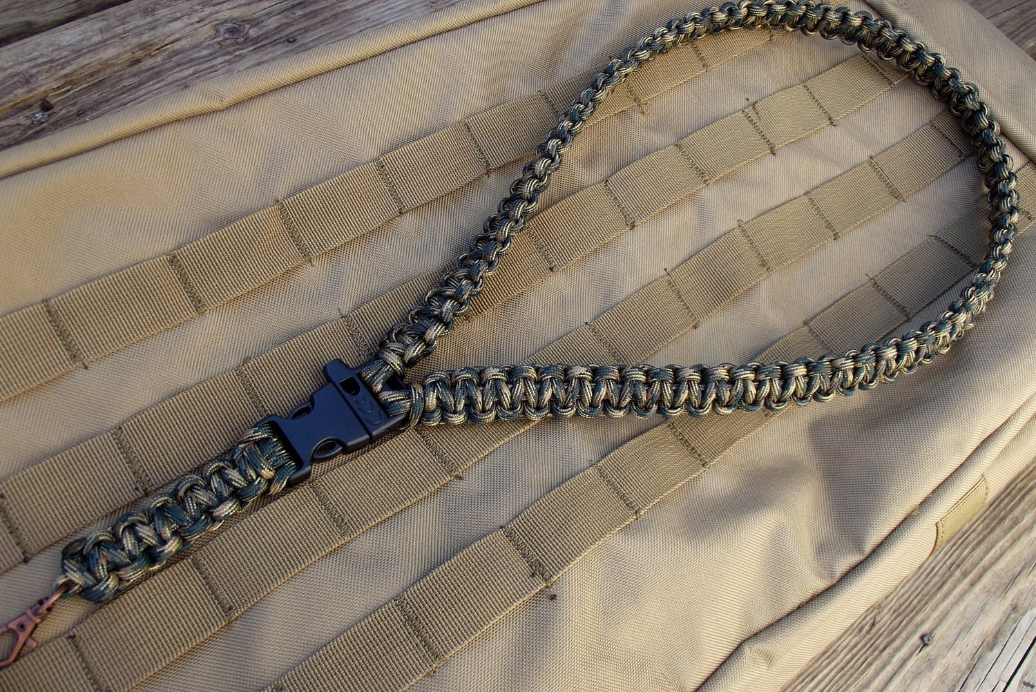 Camo Paracord Survival Lanyard With Whistle