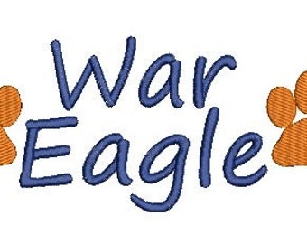 Auburn Tigers, War Eagle, Auburn Embroidery Design (47) Instant Download