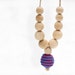 Nursing necklace - Neon spiral fuchsia and neon blue