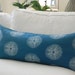 SALE - Kelly Wearstler, Groundworks, "Sea Urchin" - Decorative Pillow Cover 15" x 32" Bolster - Blue and white - Beachy, Coastal, Graphic
