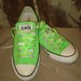 ReDuced Sale /// Converse ALL STAR late 80's neon lime great vintage condition.men 6 women 8 ,Euro 38-39