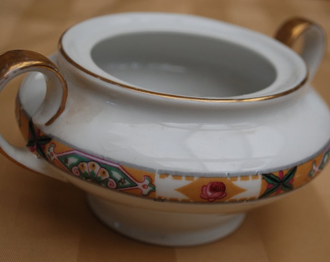 Royal Bayreuth Bavaria sugar bowl with lid vintage porcelain