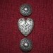 Vintage Silver Button Covers lot of three