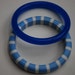 Lot of two summer poolside blue bangle bracelets