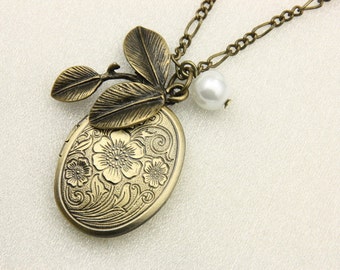 Collana Medaglione Steampunk Bronzo - Ciondolo Tondo Apribile Con Catena Rolo 45 Cm - Foto 6