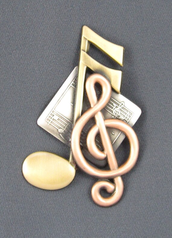 Music Brooch Music Jewelry Music Note G Clef