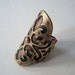 Shield Me - Pierced Riveted Brass and Copper Saddle Ring