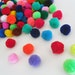 200 Yarn Pom Poms Mixed colors,bright,decorate,handmade supplies,Pompoms,Baby Pom,Garland,Party