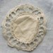 Vintage Doily - French- Fabric with Crochet edge -