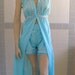 Reserved for Michelle Rare 60's Lingerie Sexy Hot Pants & Robe Set, Blue Nylon with Silver Trim I dream of Jeannie Style Aladdin Faerie Wear