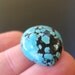Natural Turquoise Cabochon, Spiderweb Gemstone, 23x19mm, Jewelry Supplies CA00158