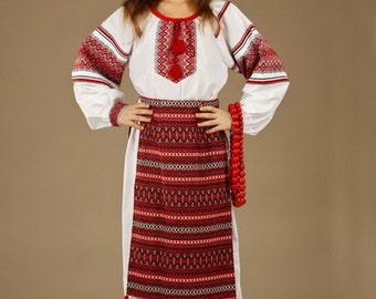 Ukrainian Women's dress embroidered dress. Baby dress in