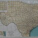 Vintage TEXAS MAP 1938 ORIGINAL Antique 1930s State Map Plaindealing638