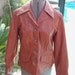 Vintage 70's Women's Rust Leather Tailored Jacket