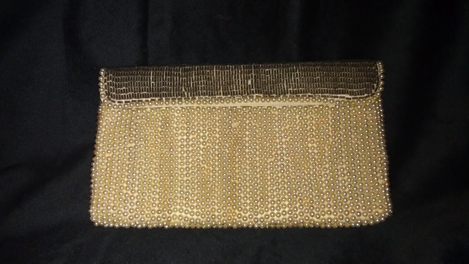 Vintage 60's Beaded Clutch by khloeyskloset on Etsy