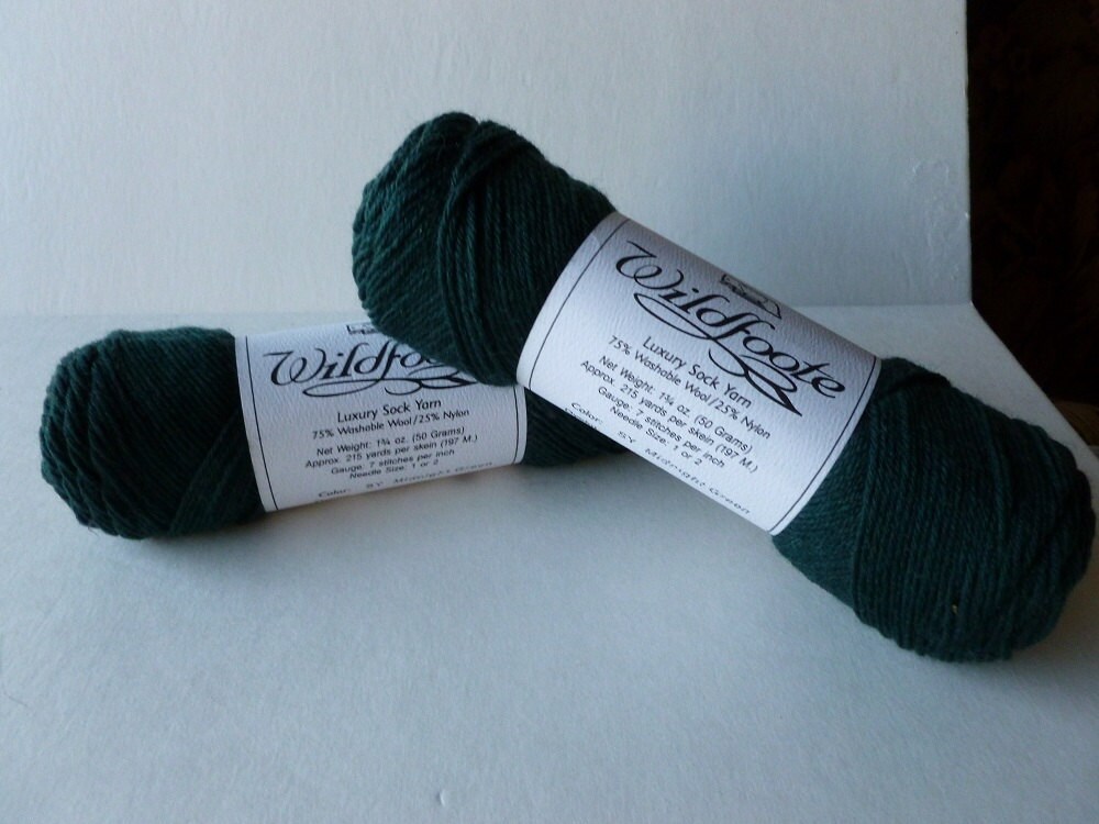 Yarn Sale Midnight Green Wildfoote Sock Yarn by Brown Sheep