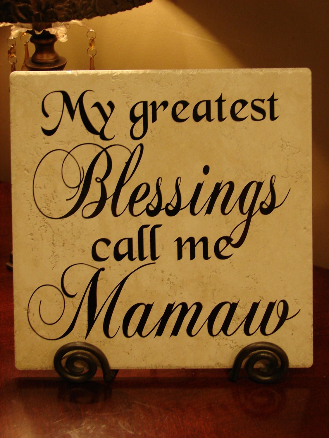 My Greatest Blessings Call Me Mamaw Vinyl Art Decorative Tile
