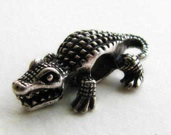Alligator, Crocodile European Style Bead - Large Hole Bead Fits European Charm Bracelets