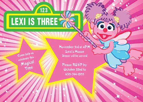 Items Similar To Abby Cadabby Birthday Invite On Etsy