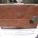 Brown Leather Flap Bag with wristlet