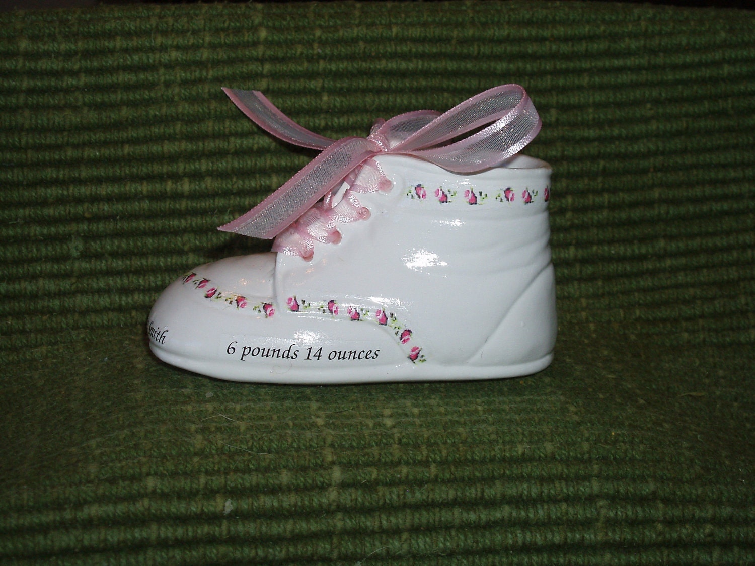 Personalized Ceramic Bisque Baby Shoes