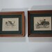 Vintage Pictures of Horse and Buggy and Gas Engined Automobile - Wooden Frames