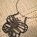 70s Amazing Huge Brass Butterfly Torque Hippie Necklace / Choker