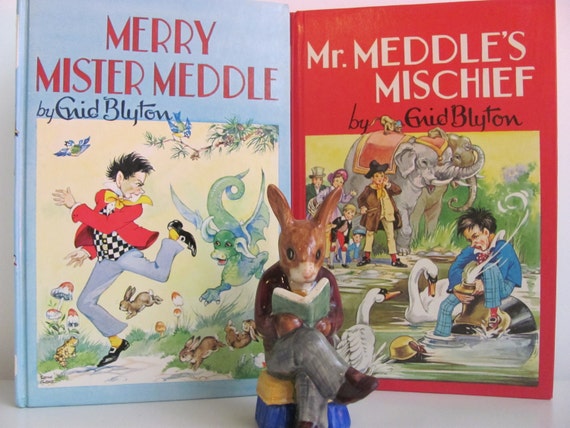 Two Vintage Enid Blyton Mister Meddle Books by PipiPompon on Etsy