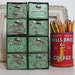 Vintage Mint Green Metal Industrial Drawer Storage Unit