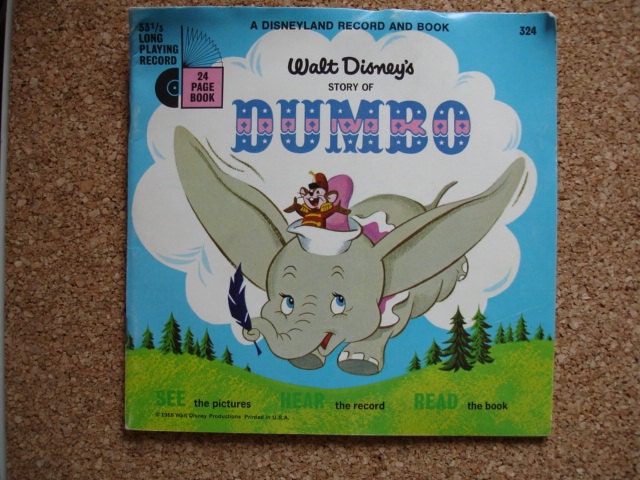 Vintage Disneyland Vinyl Record and Read along by cardscomicsfilms