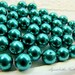 Gorgeous Vintage Rich Teal Vintage Plastic Pearl Beads (37)