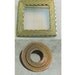 Golden Frame Brooches - Textured Square Brooch & Circle Pin - Vintage c1950s - Frame your art - 2 Small