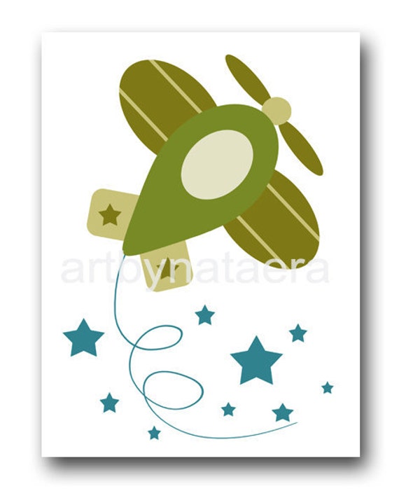 Plane Nursery Art Airplane Baby Boy wall art nursery decor